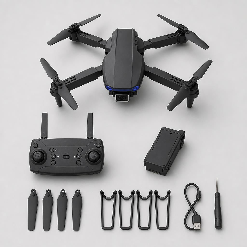 Mi Primer Dron Zettro: qué incluye la caja (dron, control, batería, hélices de repuesto, protectores, cable)